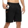 imageTBMPOY Mens 7quot Running Hiking Shorts Quick Dry Athletic Gym Outdoor Sports Workout Short 3 Zipper PocketsA2blackRed