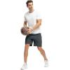 imageTBMPOY Mens 7quot Running Hiking Shorts Quick Dry Athletic Gym Outdoor Sports Workout Short 3 Zipper PocketsA3cool Gray