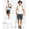 imageTBMPOY Mens 7quot Running Hiking Shorts Quick Dry Athletic Gym Outdoor Sports Workout Short 3 Zipper PocketsA3cool Gray