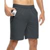 imageTBMPOY Mens 7quot Running Hiking Shorts Quick Dry Athletic Gym Outdoor Sports Workout Short 3 Zipper PocketsA3cool Gray