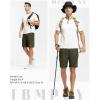 imageTBMPOY Mens 7quot Running Hiking Shorts Quick Dry Athletic Gym Outdoor Sports Workout Short 3 Zipper PocketsA4armygreen
