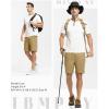 imageTBMPOY Mens 7quot Running Hiking Shorts Quick Dry Athletic Gym Outdoor Sports Workout Short 3 Zipper PocketsA5khaki