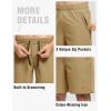 imageTBMPOY Mens 7quot Running Hiking Shorts Quick Dry Athletic Gym Outdoor Sports Workout Short 3 Zipper PocketsA5khaki