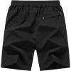 imageTBMPOY Mens 7quot Running Hiking Shorts Quick Dry Athletic Gym Outdoor Sports Workout Short 3 Zipper PocketsA6blackGreen
