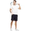 imageTBMPOY Mens 7quot Running Hiking Shorts Quick Dry Athletic Gym Outdoor Sports Workout Short 3 Zipper PocketsA7navy