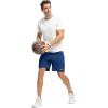 imageTBMPOY Mens 7quot Running Hiking Shorts Quick Dry Athletic Gym Outdoor Sports Workout Short 3 Zipper PocketsA8royal Blue