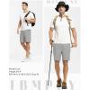 imageTBMPOY Mens 7quot Running Hiking Shorts Quick Dry Athletic Gym Outdoor Sports Workout Short 3 Zipper PocketsA9light Gray