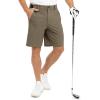 imageTBMPOY Mens 9quot Golf Shorts Quick Dry Casual Shorts Dress Shorts Flat Front Stretch Lightweight for Work Business TravelB1brown