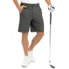 imageTBMPOY Mens 9quot Golf Shorts Quick Dry Casual Shorts Dress Shorts Flat Front Stretch Lightweight for Work Business TravelB1dark Grey