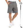 imageTBMPOY Mens 9quot Golf Shorts Quick Dry Casual Shorts Dress Shorts Flat Front Stretch Lightweight for Work Business TravelB1grey