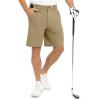 imageTBMPOY Mens 9quot Golf Shorts Quick Dry Casual Shorts Dress Shorts Flat Front Stretch Lightweight for Work Business TravelB1khaki