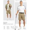 imageTBMPOY Mens 9quot Golf Shorts Quick Dry Casual Shorts Dress Shorts Flat Front Stretch Lightweight for Work Business TravelB1khaki