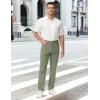 imageTBMPOY Mens Golf Pants Classic Fit Dress Work Pants Lightweight Comfortable Business Casual Pants with 5 PocketsArmy Green