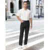 imageTBMPOY Mens Golf Pants Classic Fit Dress Work Pants Lightweight Comfortable Business Casual Pants with 5 PocketsBlack