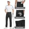 imageTBMPOY Mens Golf Pants Classic Fit Dress Work Pants Lightweight Comfortable Business Casual Pants with 5 PocketsBlack