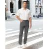 imageTBMPOY Mens Golf Pants Classic Fit Dress Work Pants Lightweight Comfortable Business Casual Pants with 5 PocketsDark Grey