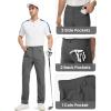 imageTBMPOY Mens Golf Pants Classic Fit Dress Work Pants Lightweight Comfortable Business Casual Pants with 5 PocketsDark Grey