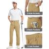 imageTBMPOY Mens Golf Pants Classic Fit Dress Work Pants Lightweight Comfortable Business Casual Pants with 5 PocketsKhaki