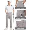 imageTBMPOY Mens Golf Pants Classic Fit Dress Work Pants Lightweight Comfortable Business Casual Pants with 5 PocketsLight Grey