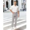 imageTBMPOY Mens Golf Pants Classic Fit Dress Work Pants Lightweight Comfortable Business Casual Pants with 5 PocketsLight Grey
