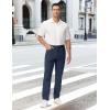 imageTBMPOY Mens Golf Pants Classic Fit Dress Work Pants Lightweight Comfortable Business Casual Pants with 5 PocketsNavy