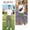 imageTBMPOY Mens Golf Pants Stretch Relaxed Fit with 5 Pockets Comfortable Lightweight Work Dress Pants Summer Casual SlacksArmy Green
