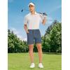 imageTBMPOY Mens Golf Shorts 7quot Stretch Dress Casual Elastic Waist Short Quick Dry Lightweight Hiking Shorts with 4 PocketsDenim Blue