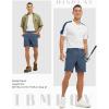 imageTBMPOY Mens Golf Shorts 7quot Stretch Dress Casual Elastic Waist Short Quick Dry Lightweight Hiking Shorts with 4 PocketsDenim Blue