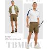 imageTBMPOY Mens Golf Shorts 7quot Stretch Dress Casual Elastic Waist Short Quick Dry Lightweight Hiking Shorts with 4 PocketsGold Khaki