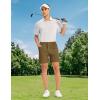 imageTBMPOY Mens Golf Shorts 7quot Stretch Dress Casual Elastic Waist Short Quick Dry Lightweight Hiking Shorts with 4 PocketsGold Khaki