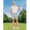 imageTBMPOY Mens Golf Shorts 7quot Stretch Dress Casual Elastic Waist Short Quick Dry Lightweight Hiking Shorts with 4 PocketsLight Grey