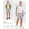 imageTBMPOY Mens Golf Shorts 7quot Stretch Dress Casual Elastic Waist Short Quick Dry Lightweight Hiking Shorts with 4 PocketsLight Grey