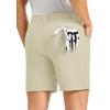 imageTBMPOY Mens Golf Shorts 7quot Stretch Dress Casual Elastic Waist Short Quick Dry Lightweight Hiking Shorts with 4 PocketsLight Khaki
