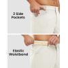 imageTBMPOY Mens Golf Shorts 7quot Stretch Dress Casual Elastic Waist Short Quick Dry Lightweight Hiking Shorts with 4 PocketsOffwhite