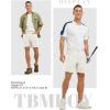 imageTBMPOY Mens Golf Shorts 7quot Stretch Dress Casual Elastic Waist Short Quick Dry Lightweight Hiking Shorts with 4 PocketsOffwhite
