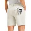 imageTBMPOY Mens Golf Shorts 7quot Stretch Dress Casual Elastic Waist Short Quick Dry Lightweight Hiking Shorts with 4 PocketsOffwhite
