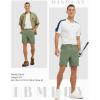 imageTBMPOY Mens Golf Shorts 7quot Stretch Dress Casual Elastic Waist Short Quick Dry Lightweight Hiking Shorts with 4 PocketsSage Green