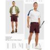 imageTBMPOY Mens Golf Shorts 7quot Stretch Dress Casual Elastic Waist Short Quick Dry Lightweight Hiking Shorts with 4 PocketsWine Red