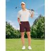 imageTBMPOY Mens Golf Shorts 7quot Stretch Dress Casual Elastic Waist Short Quick Dry Lightweight Hiking Shorts with 4 PocketsWine Red