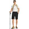 imageTBMPOY Mens Hiking Cargo Shorts 9quot Lightweight Water Resistant Quick Dry Work Shorts 6 Pockets for Travel Camping TacticalBlack