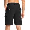 imageTBMPOY Mens Hiking Cargo Shorts 9quot Lightweight Water Resistant Quick Dry Work Shorts 6 Pockets for Travel Camping TacticalBlack