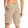 imageTBMPOY Mens Hiking Cargo Shorts 9quot Lightweight Water Resistant Quick Dry Work Shorts 6 Pockets for Travel Camping TacticalKhaki