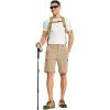 imageTBMPOY Mens Hiking Cargo Shorts 9quot Lightweight Water Resistant Quick Dry Work Shorts 6 Pockets for Travel Camping TacticalKhaki