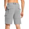 imageTBMPOY Mens Hiking Cargo Shorts 9quot Lightweight Water Resistant Quick Dry Work Shorts 6 Pockets for Travel Camping TacticalLight Grey