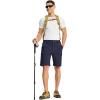 imageTBMPOY Mens Hiking Cargo Shorts 9quot Lightweight Water Resistant Quick Dry Work Shorts 6 Pockets for Travel Camping TacticalNavy