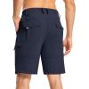 imageTBMPOY Mens Hiking Cargo Shorts 9quot Lightweight Water Resistant Quick Dry Work Shorts 6 Pockets for Travel Camping TacticalNavy