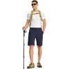 imageTBMPOY Mens Hiking Cargo Shorts 9quot Lightweight Water Resistant Quick Dry Work Shorts 6 Pockets for Travel Camping TacticalNavy