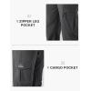 imageTBMPOY Mens Hiking Pants Lightweight 6 Cargo Pockets Quick Dry Water Resistant Outdoor Travel Work FishingDark Grey