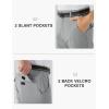 imageTBMPOY Mens Hiking Pants Lightweight 6 Cargo Pockets Quick Dry Water Resistant Outdoor Travel Work FishingLight Grey
