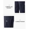 imageTBMPOY Mens Hiking Pants Lightweight 6 Cargo Pockets Quick Dry Water Resistant Outdoor Travel Work FishingNavy